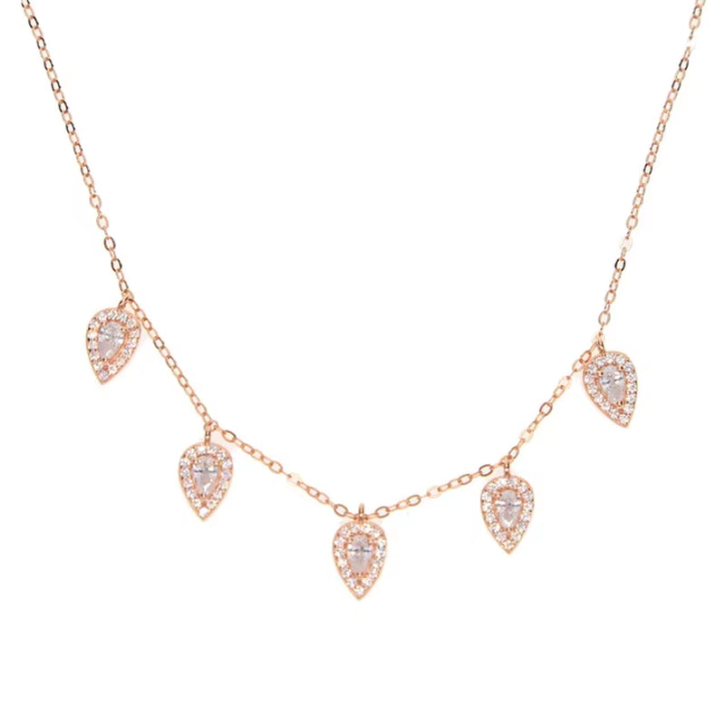 Sterling Silver Tear Drop Necklaces Choker