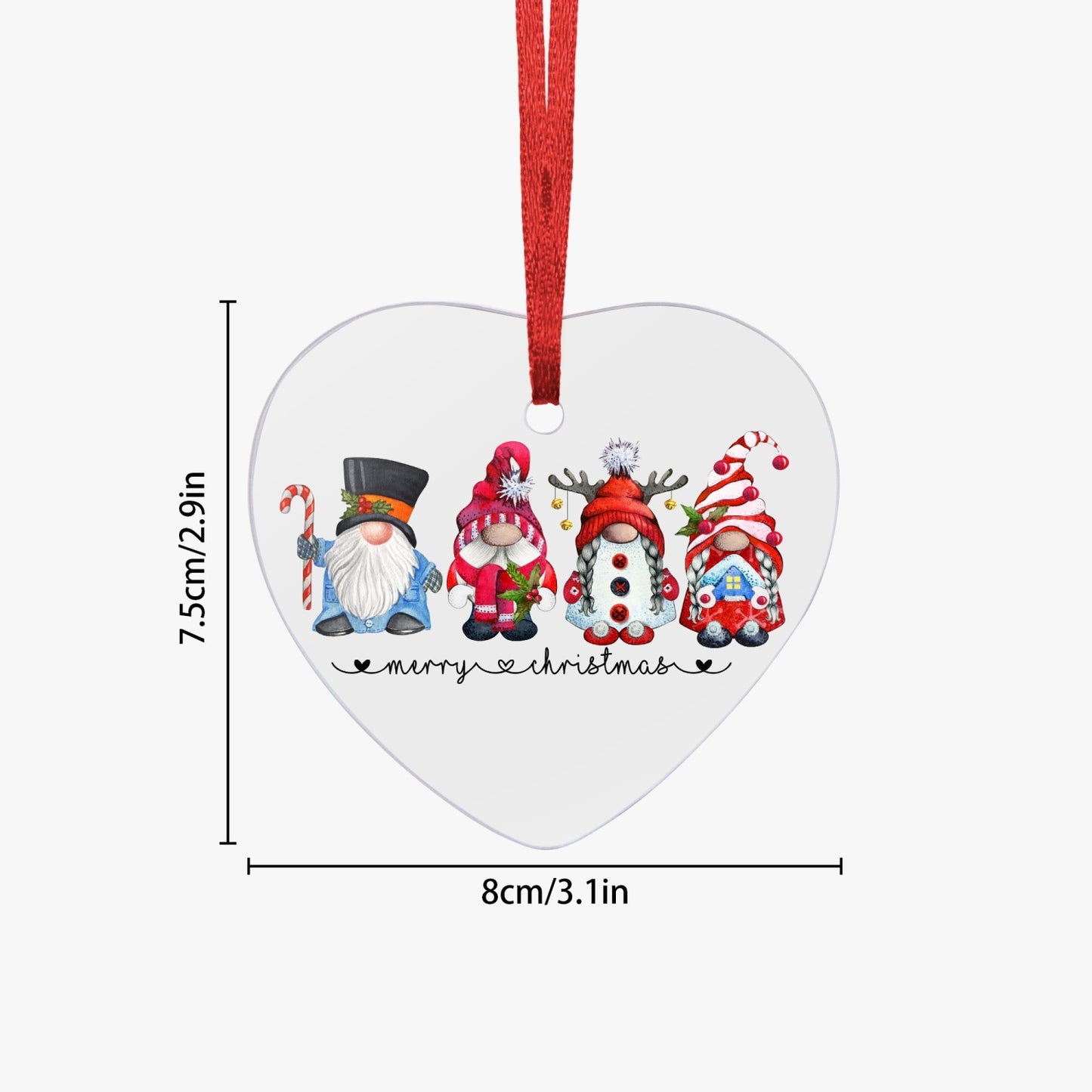Acrylic Heart Hanging Ornament