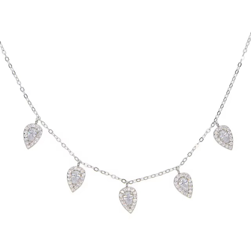 Sterling Silver Tear Drop Necklaces Choker