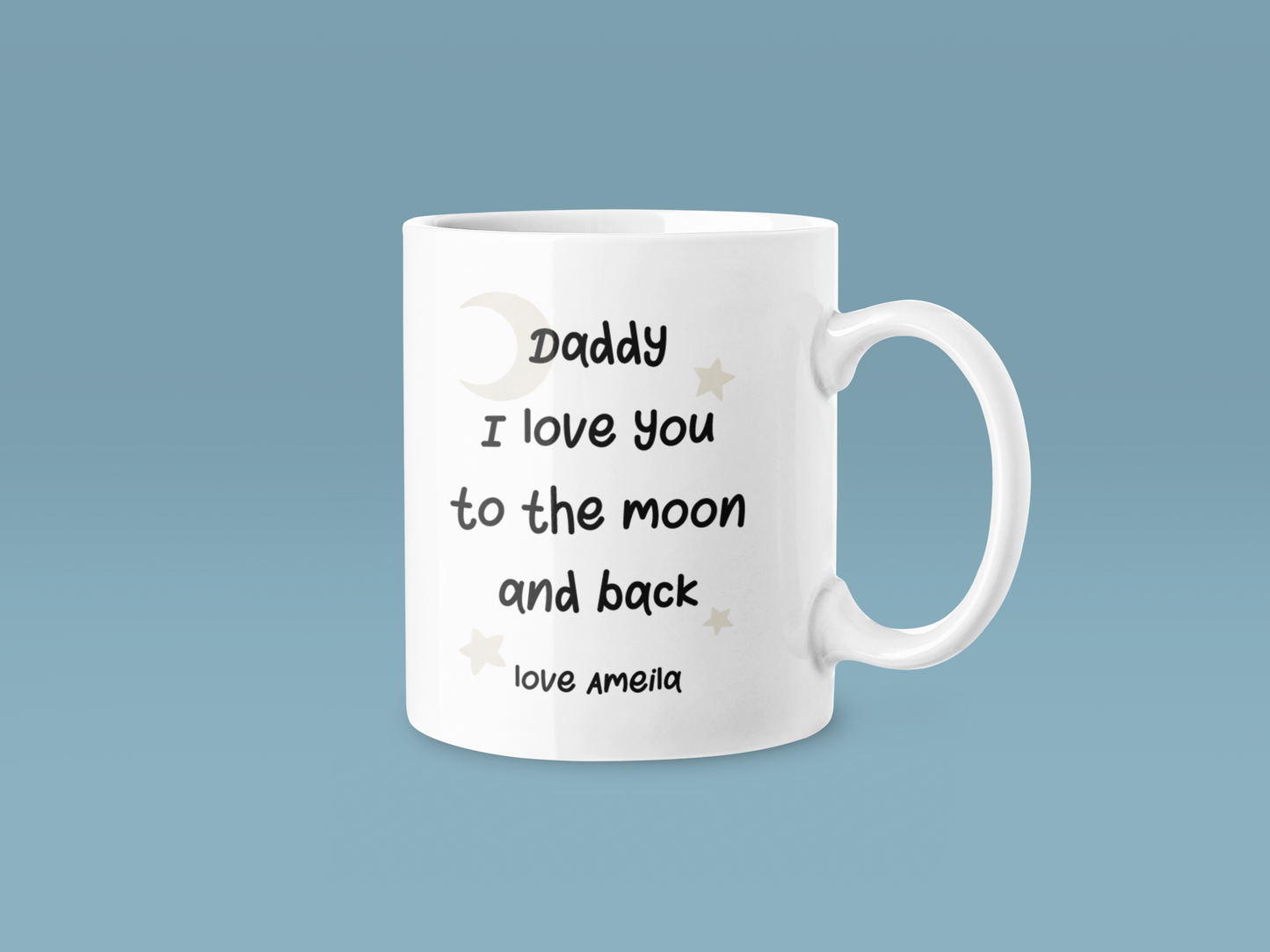 Personalised Daddy I Love You To The Moon And Back Fathers Day Collection-1