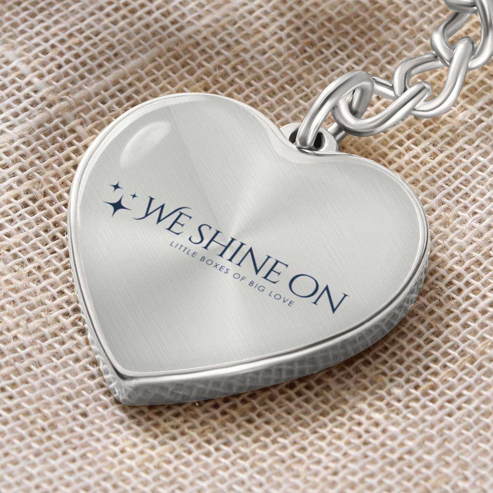 Graphic Heart with Curb Keychain Attachment *