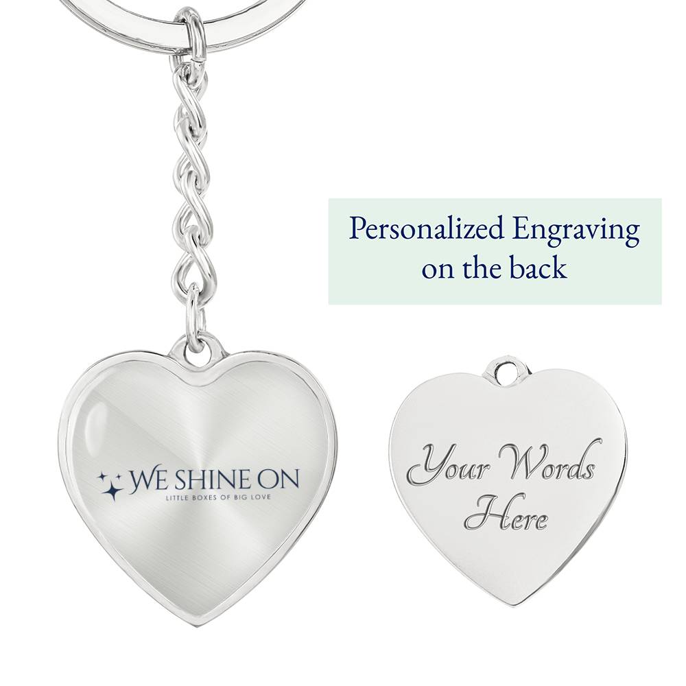 Graphic Heart with Curb Keychain Attachment *