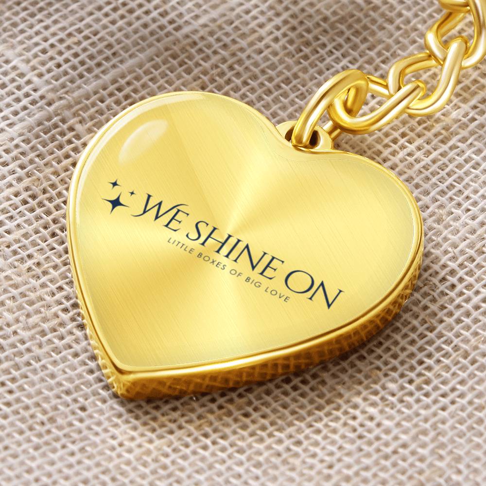 Graphic Heart with Curb Keychain Attachment *