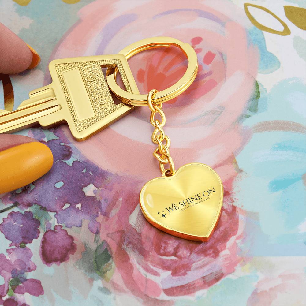 Graphic Heart with Curb Keychain Attachment *