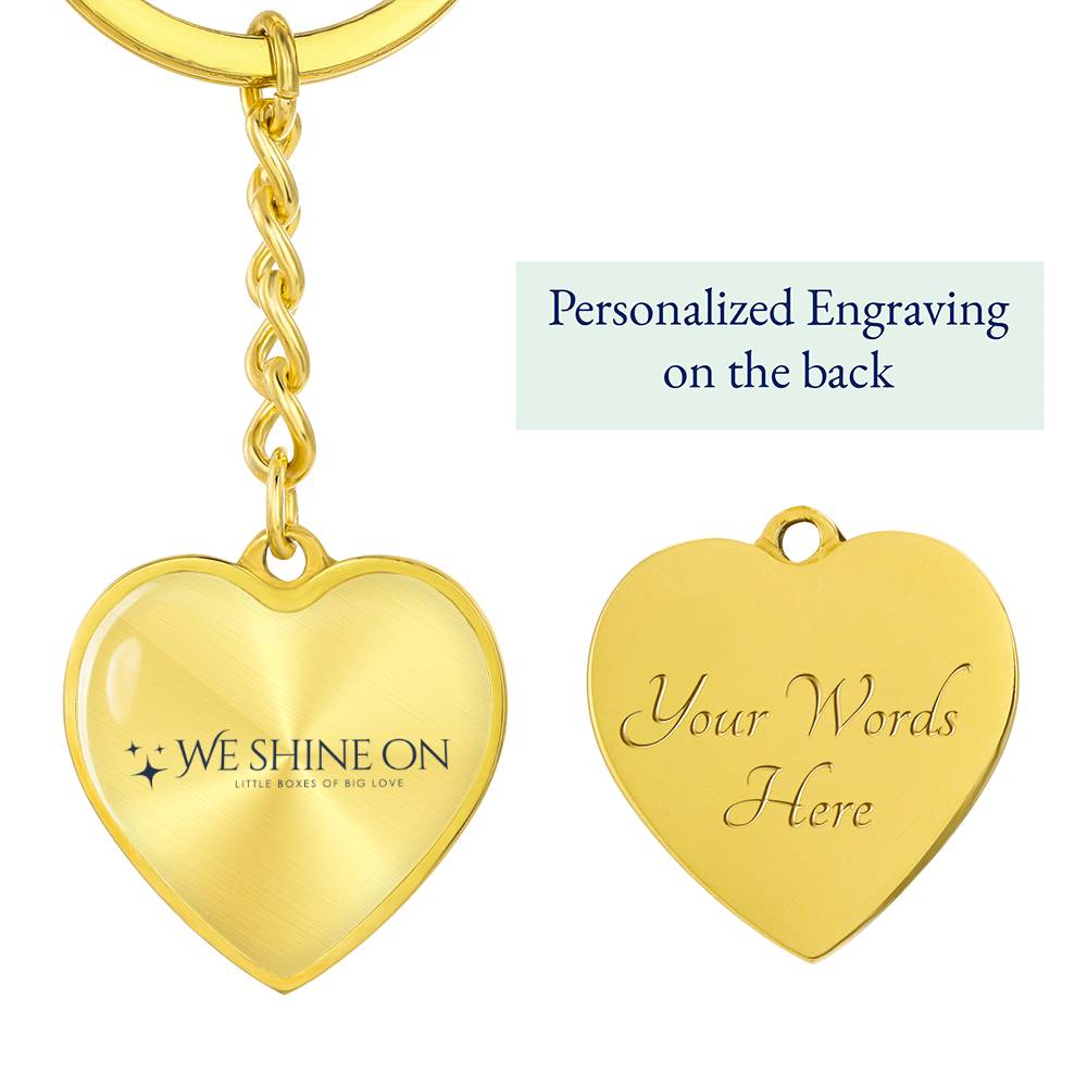 Graphic Heart with Curb Keychain Attachment *