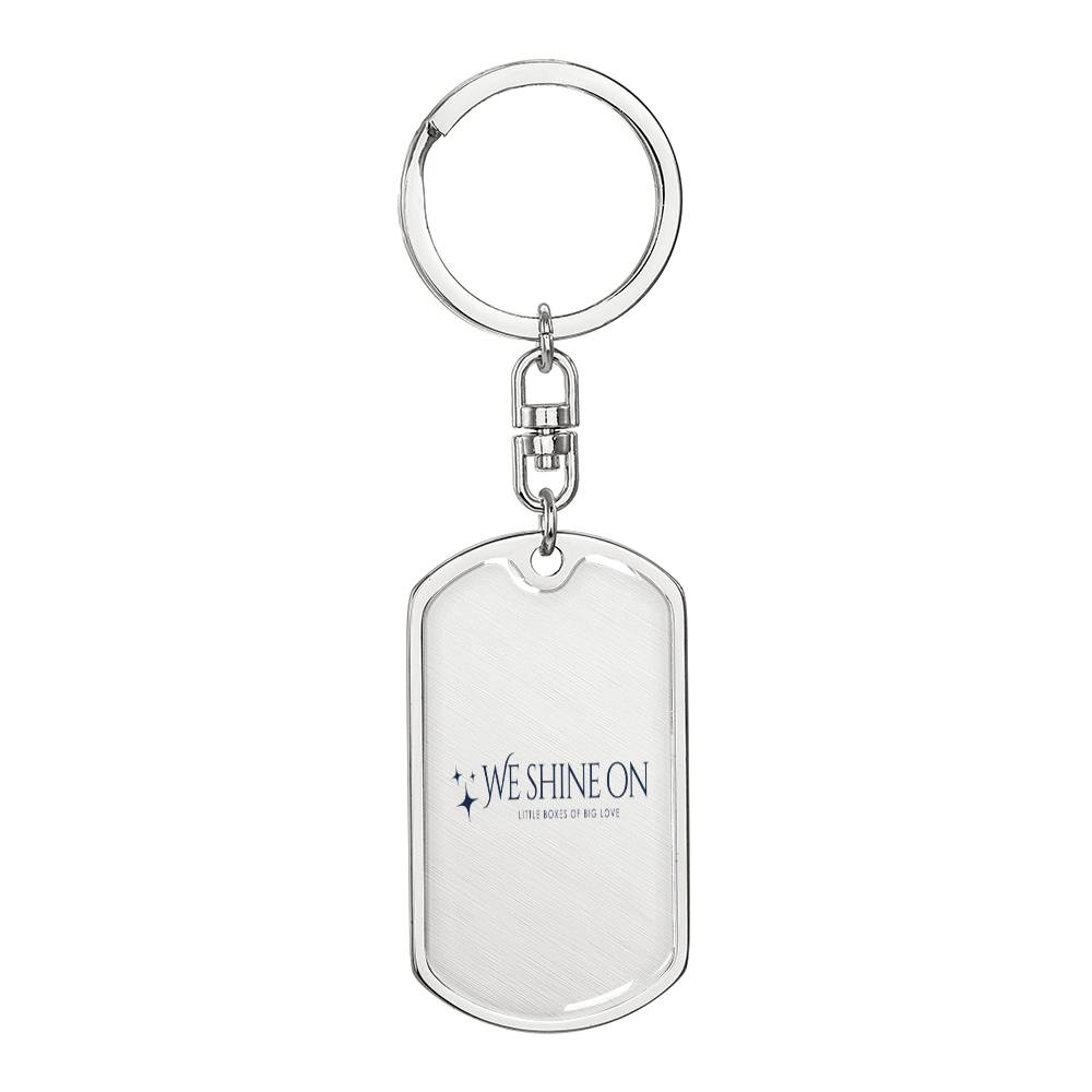 Graphic Dog Tag Keychain *