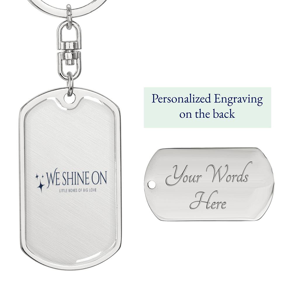 Graphic Dog Tag Keychain *
