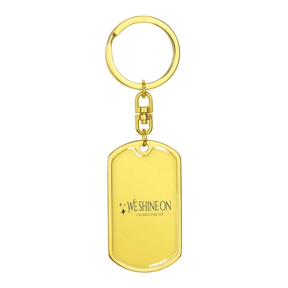 Graphic Dog Tag Keychain *