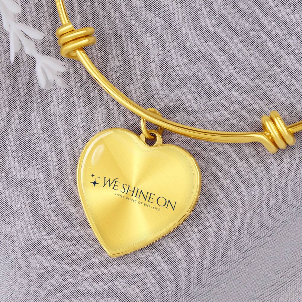 Non-Message Card Luxury Heart Bangle *