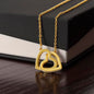 Non-Message Card Interlocking Hearts Necklace