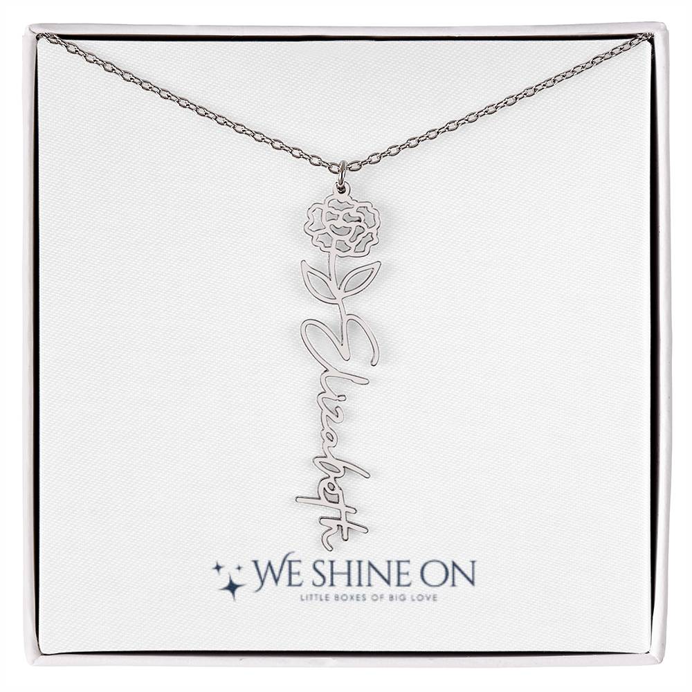 Flower Name Necklace *
