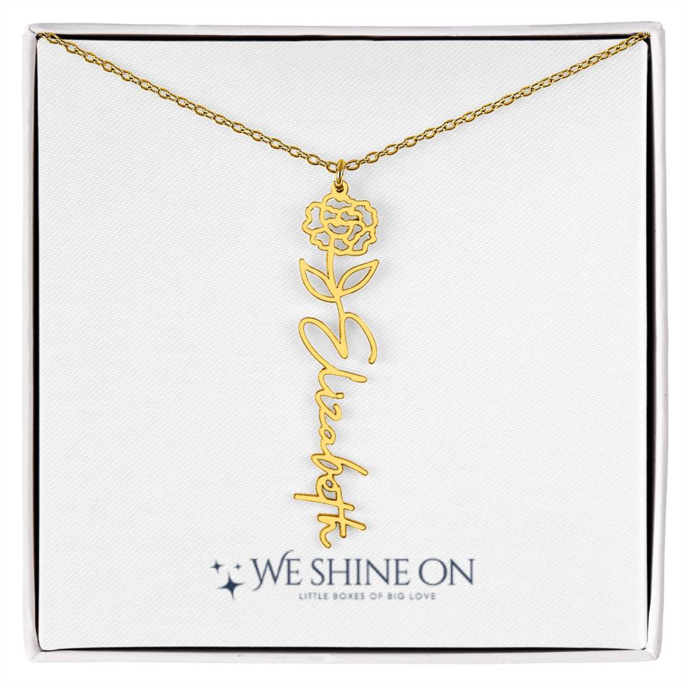 Flower Name Necklace *