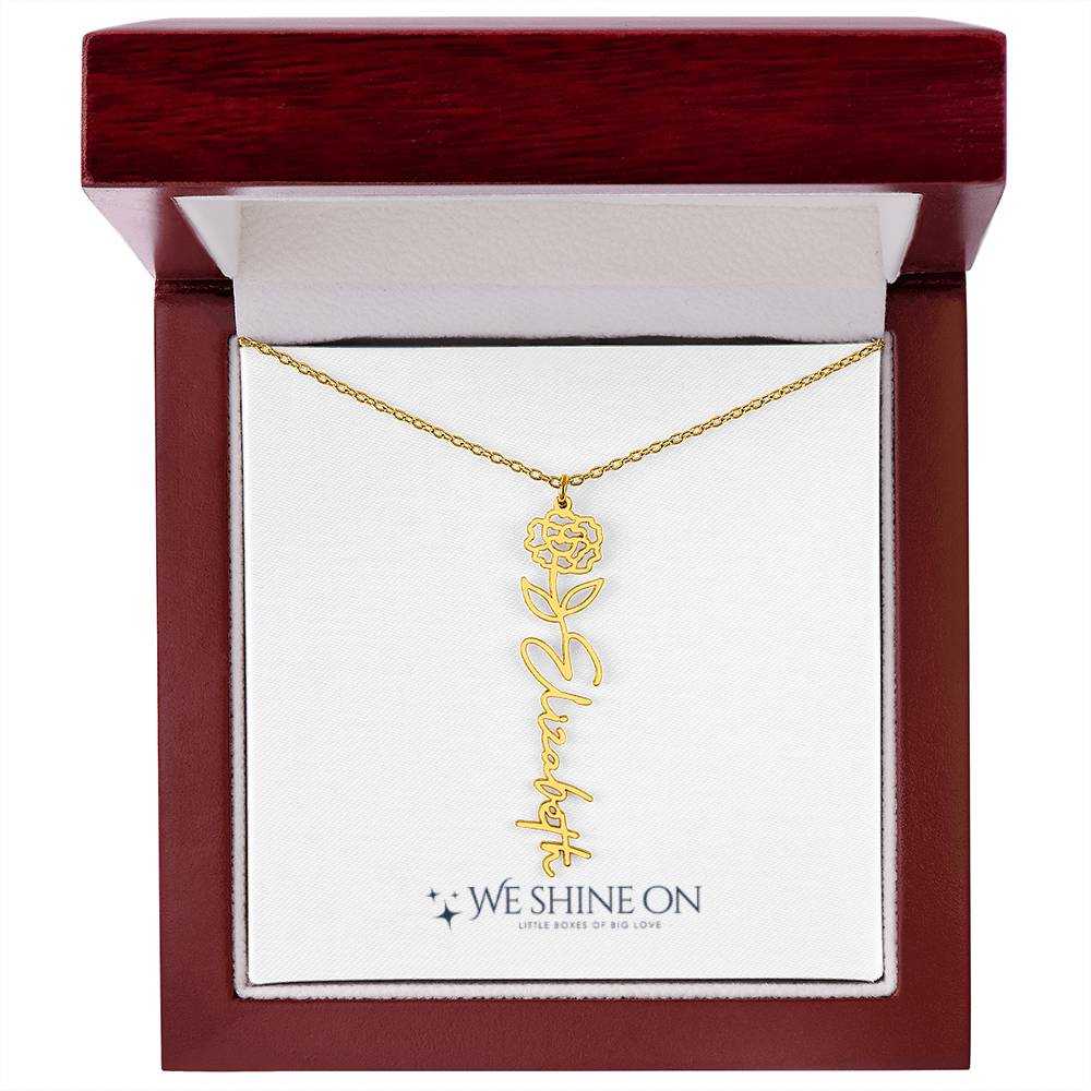 Flower Name Necklace *