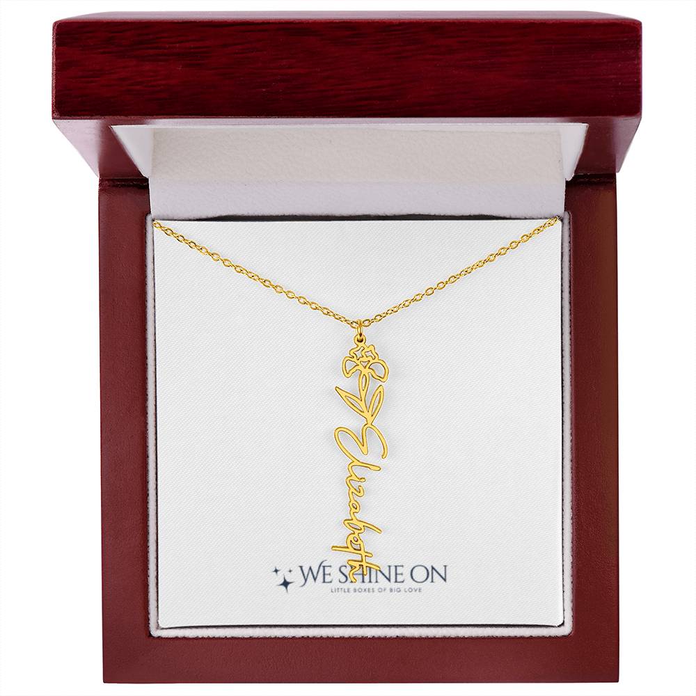 Flower Name Necklace *