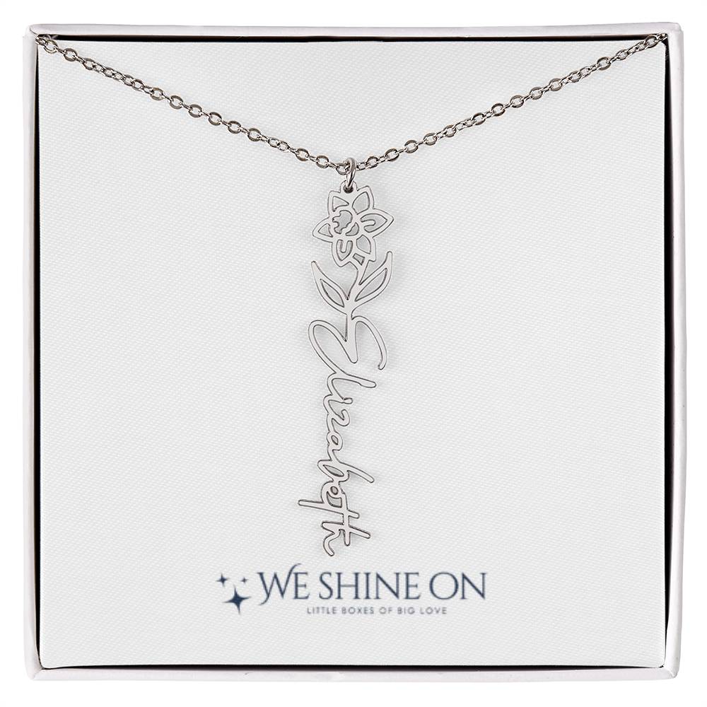 Flower Name Necklace *