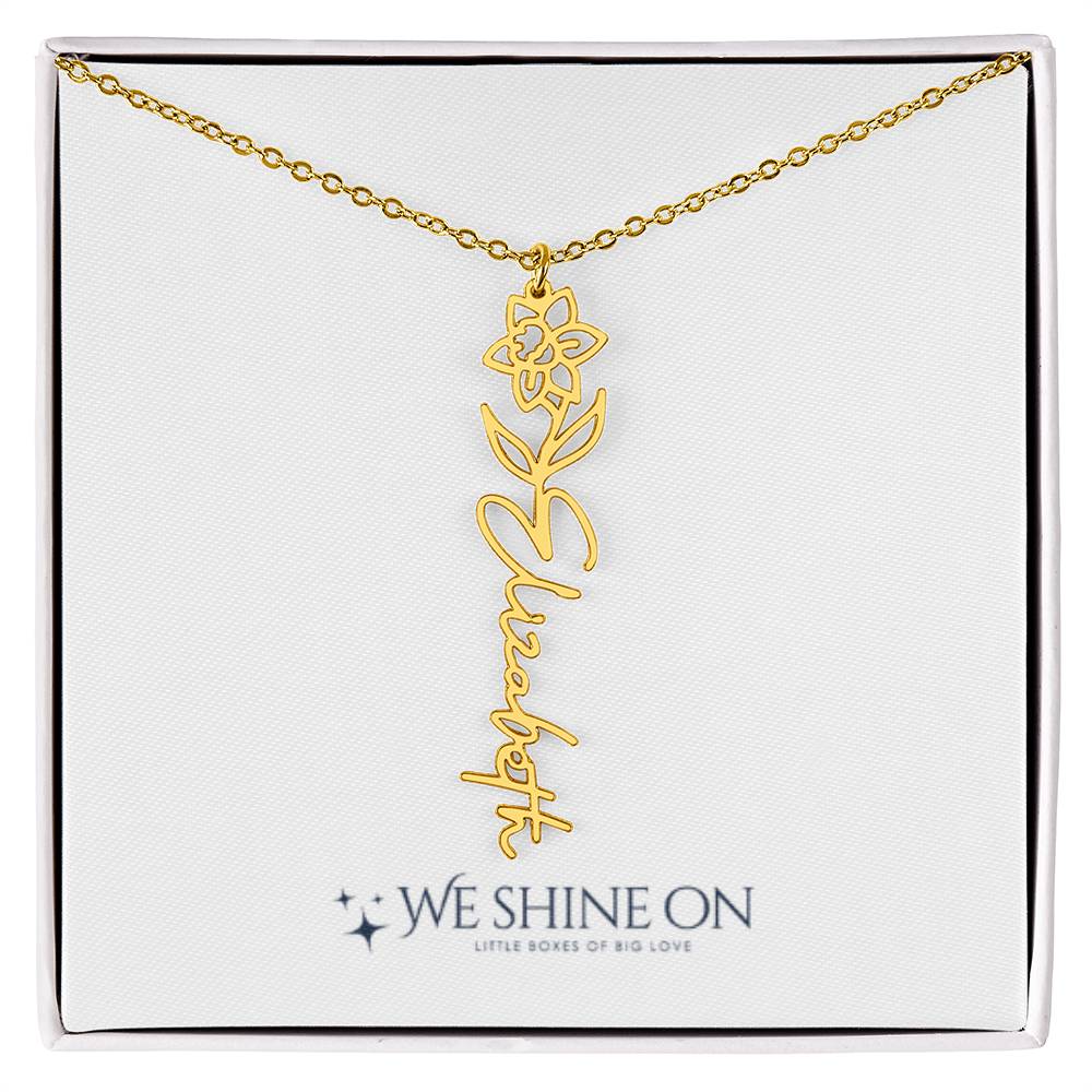Flower Name Necklace *
