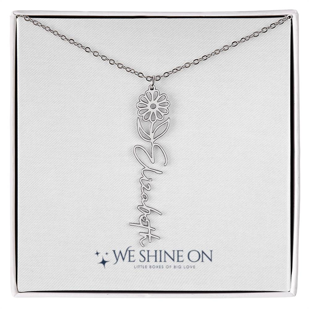Flower Name Necklace *