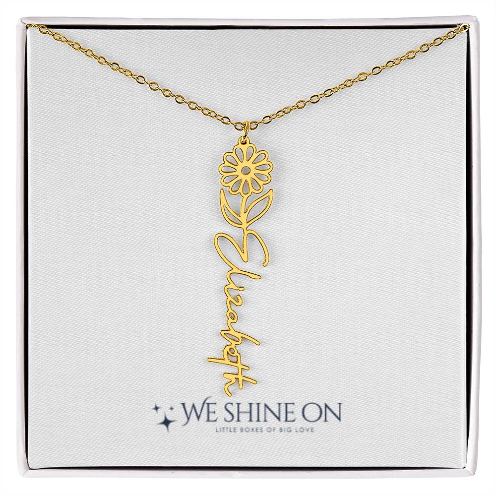 Flower Name Necklace *