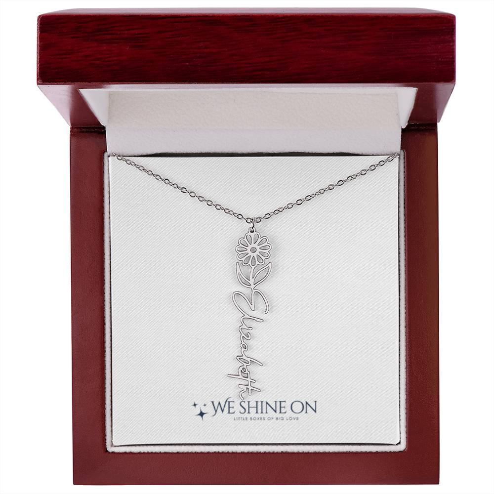 Flower Name Necklace *