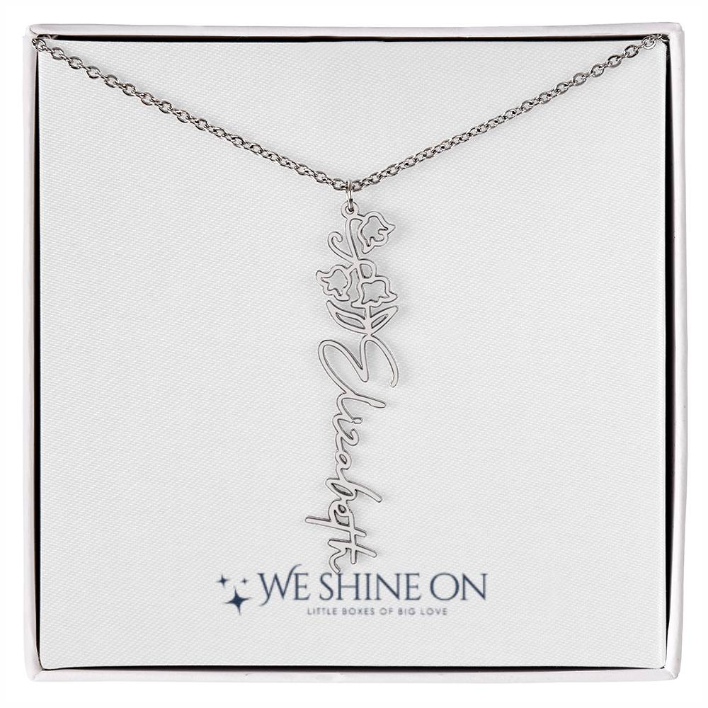 Flower Name Necklace *