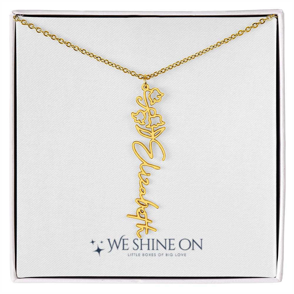 Flower Name Necklace *