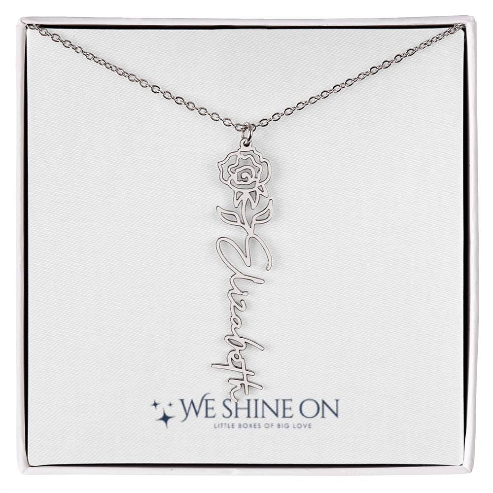 Flower Name Necklace *