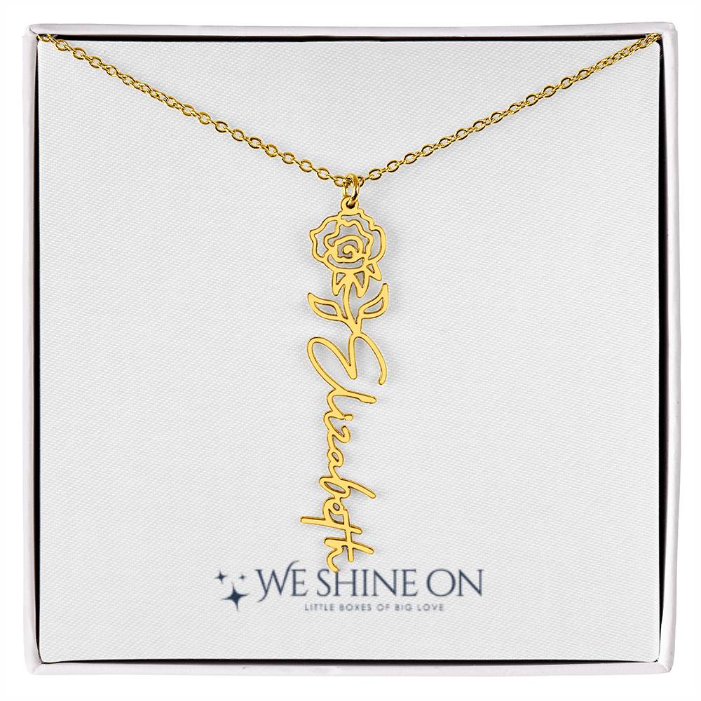 Flower Name Necklace *
