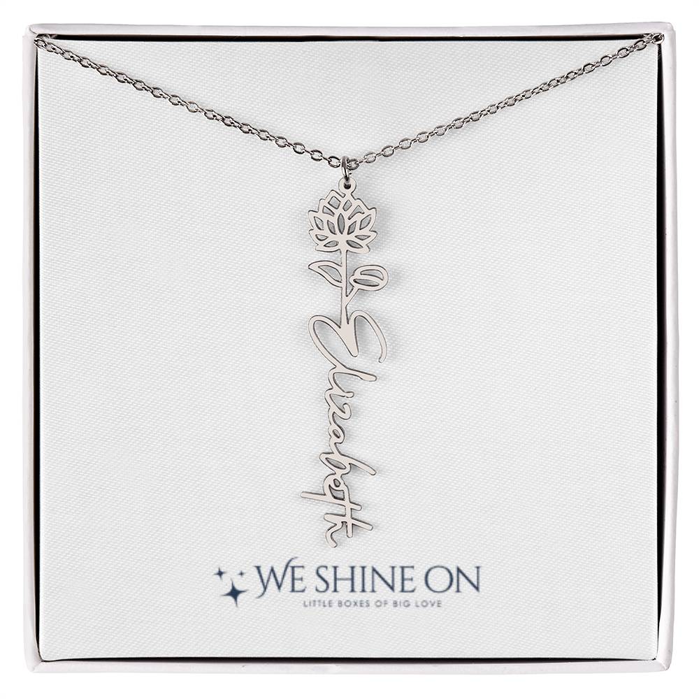 Flower Name Necklace *