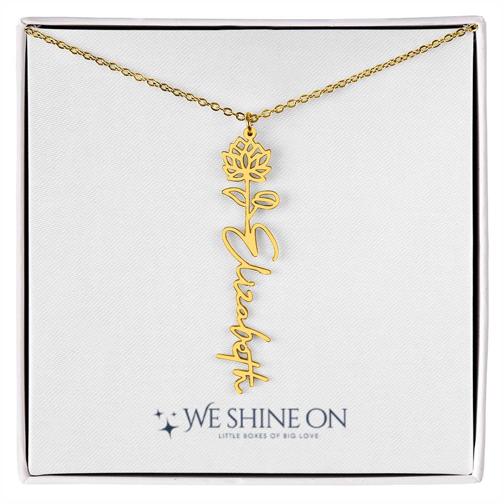 Flower Name Necklace *