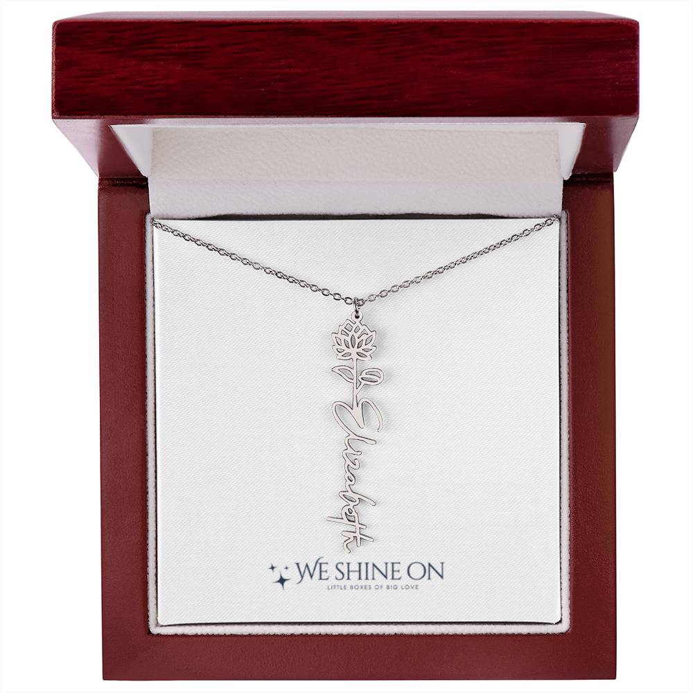 Flower Name Necklace *