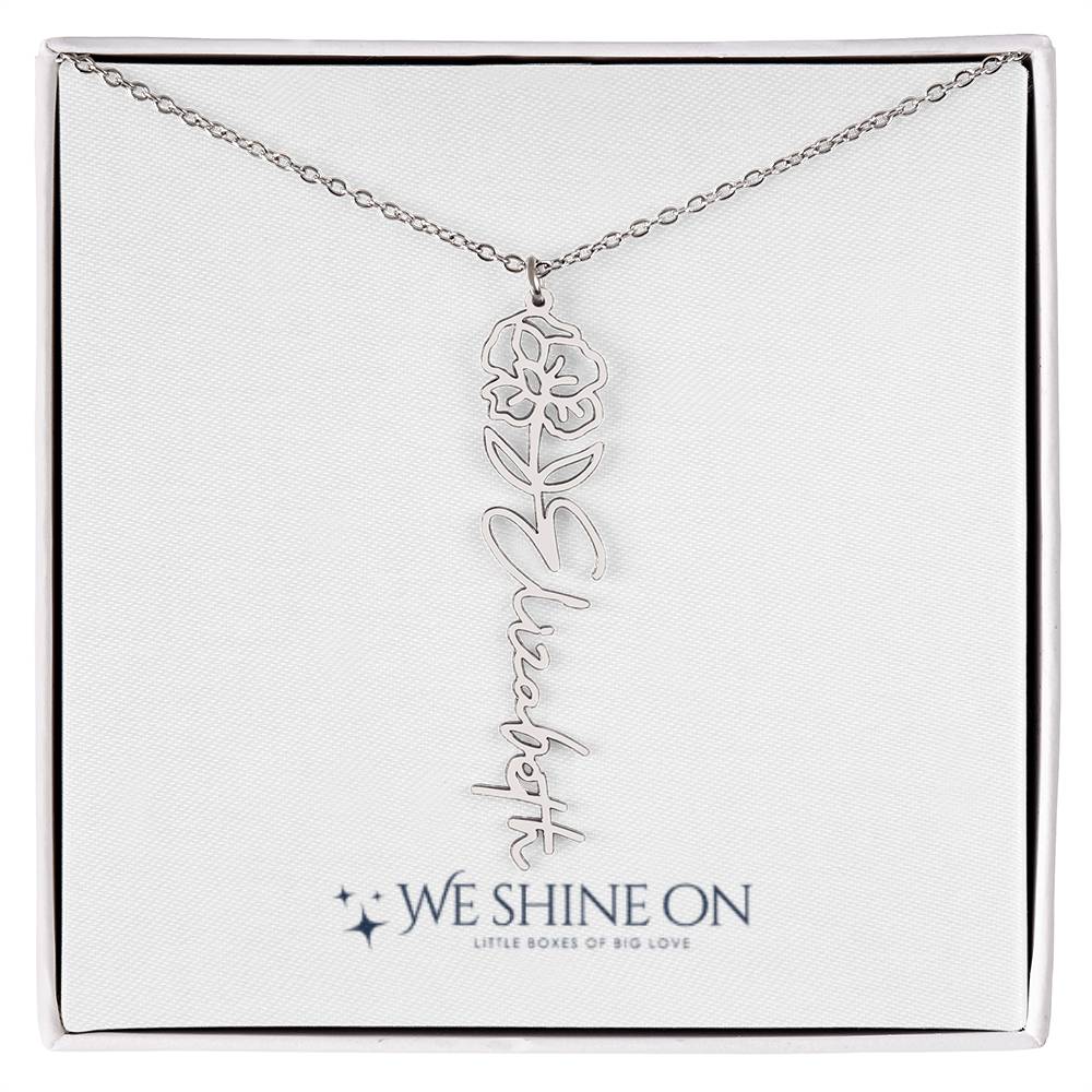Flower Name Necklace *