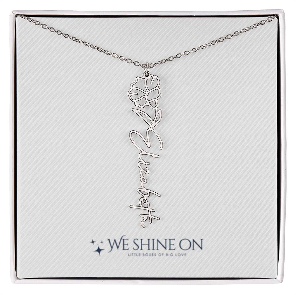 Flower Name Necklace *
