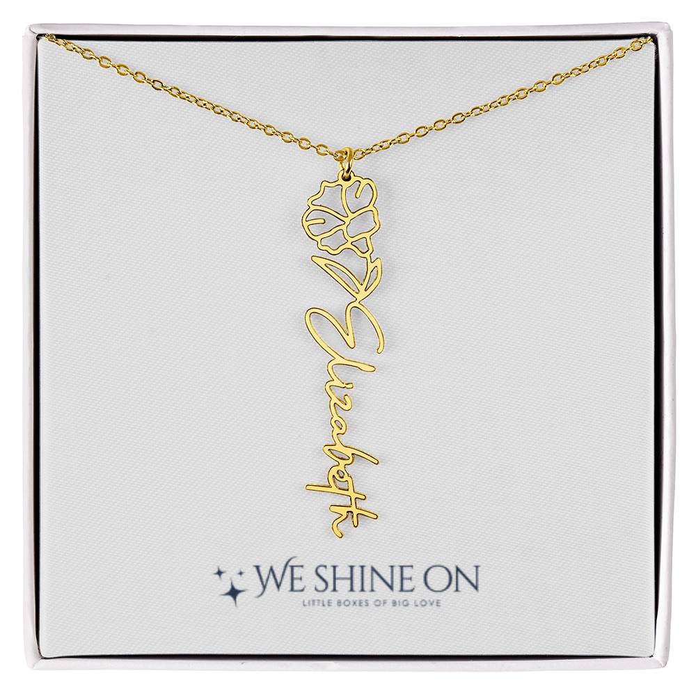 Flower Name Necklace *