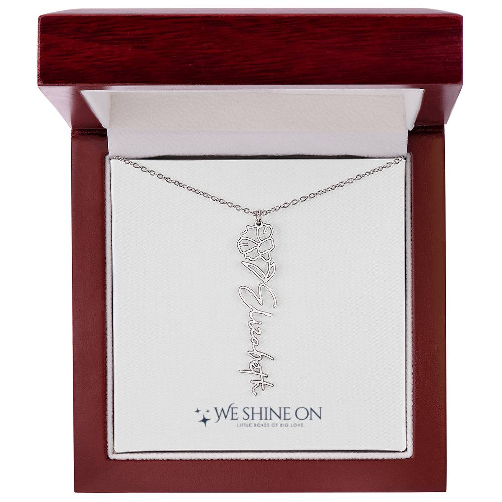 Flower Name Necklace *