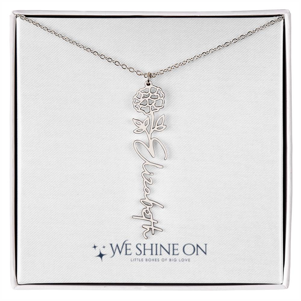 Flower Name Necklace *