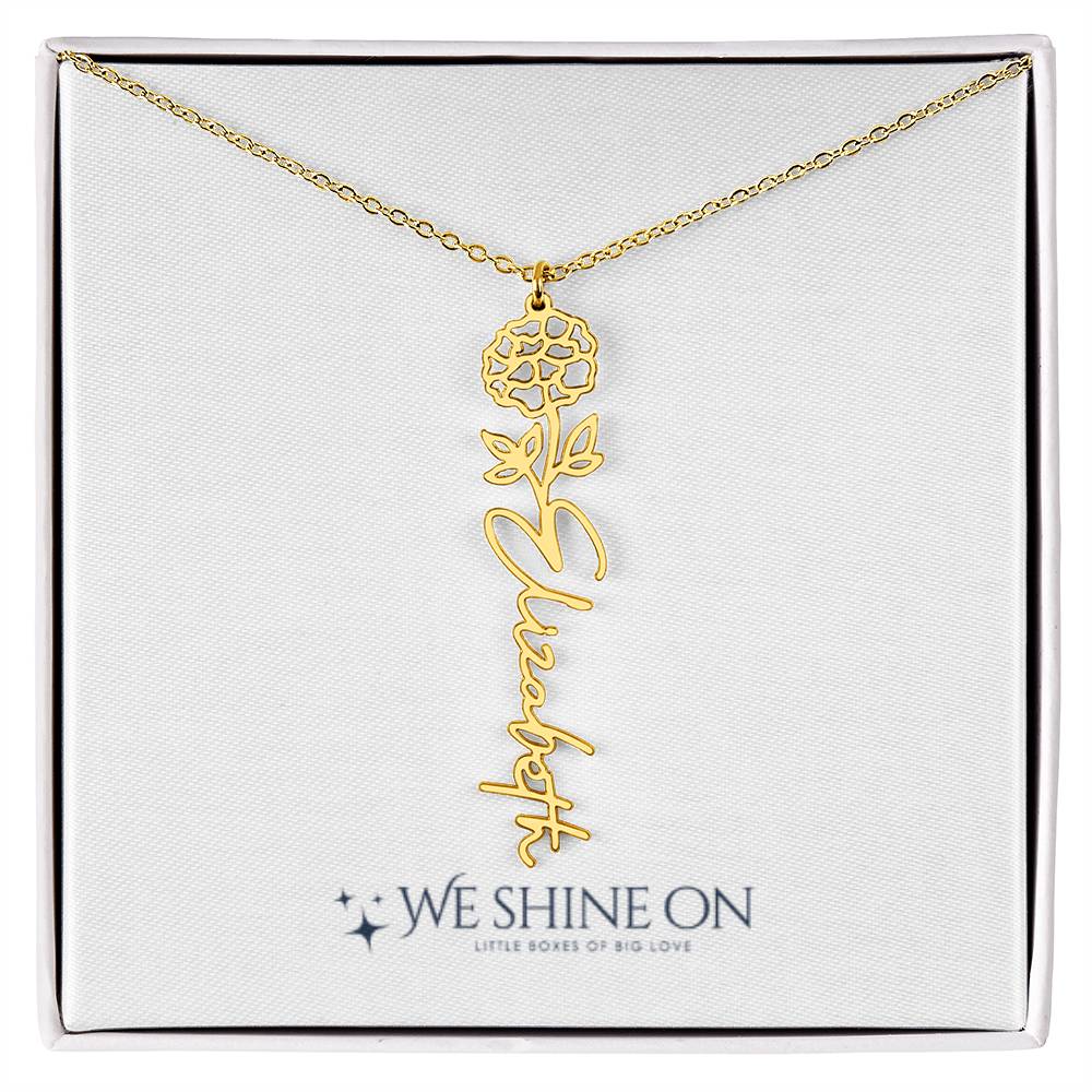 Flower Name Necklace *