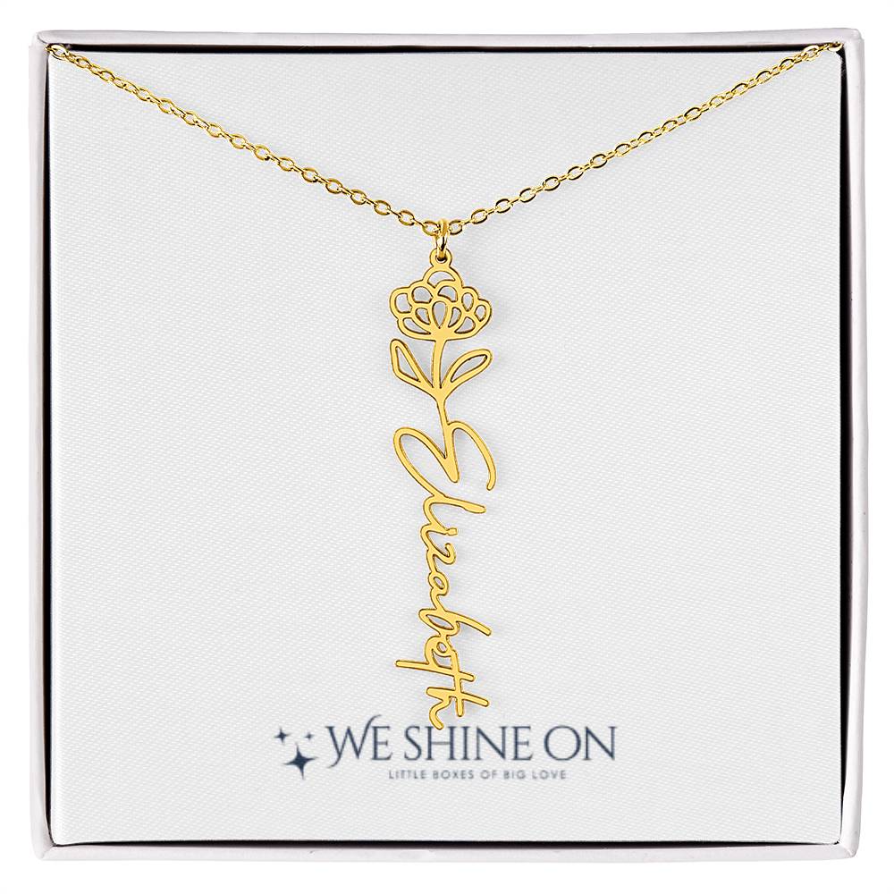 Flower Name Necklace *