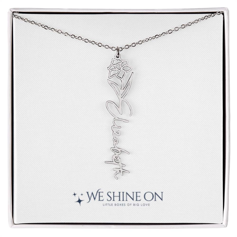 Flower Name Necklace *
