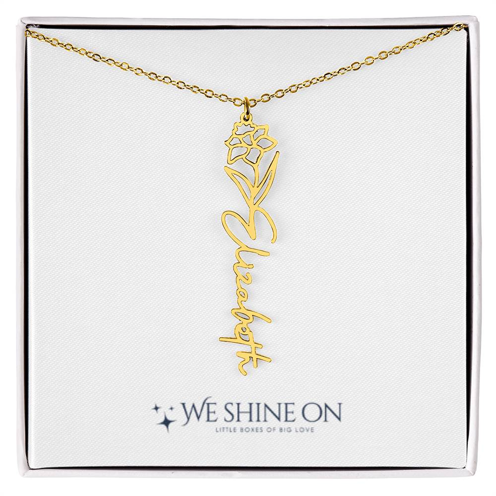 Flower Name Necklace *