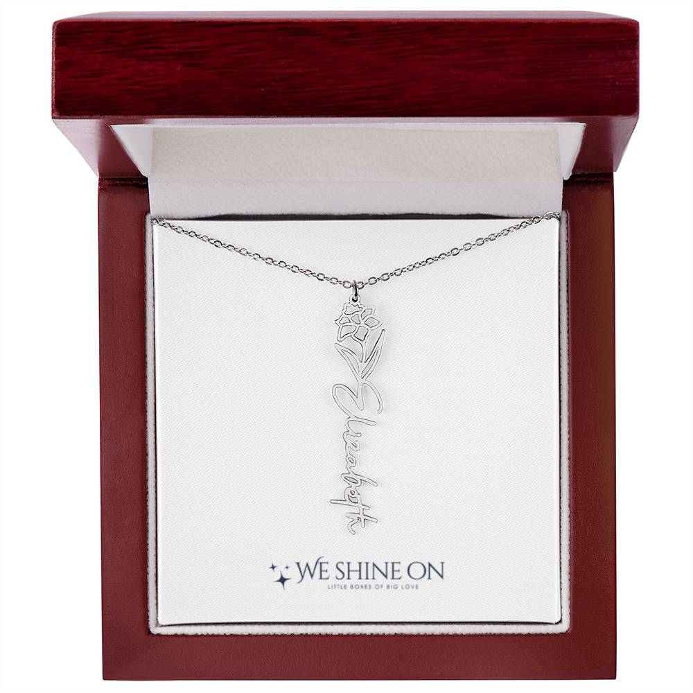 Flower Name Necklace *