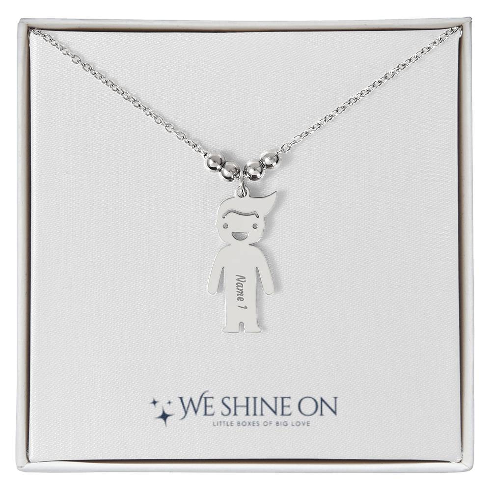 Engraved Kid Charm Necklace *