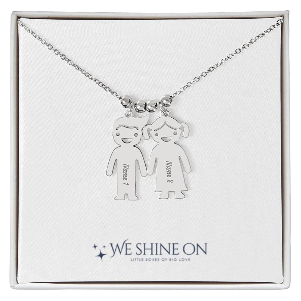 Engraved Kid Charm Necklace *