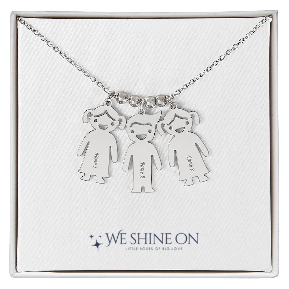 Engraved Kid Charm Necklace *