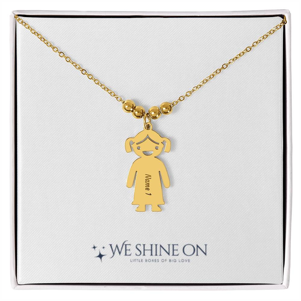 Engraved Kid Charm Necklace *