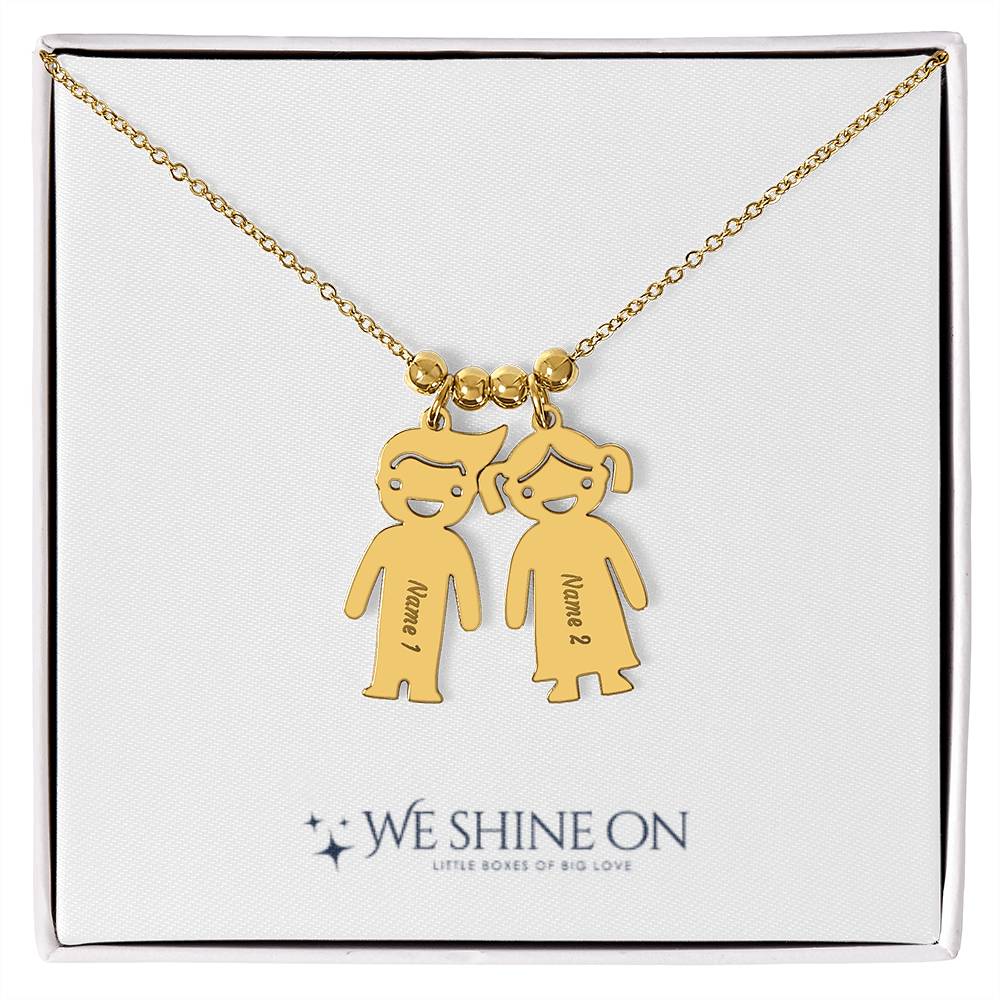 Engraved Kid Charm Necklace *