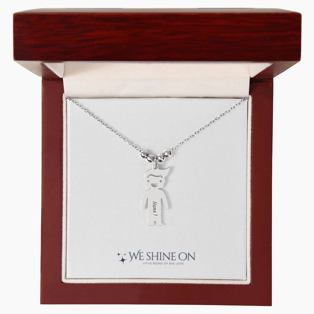 Engraved Kid Charm Necklace *