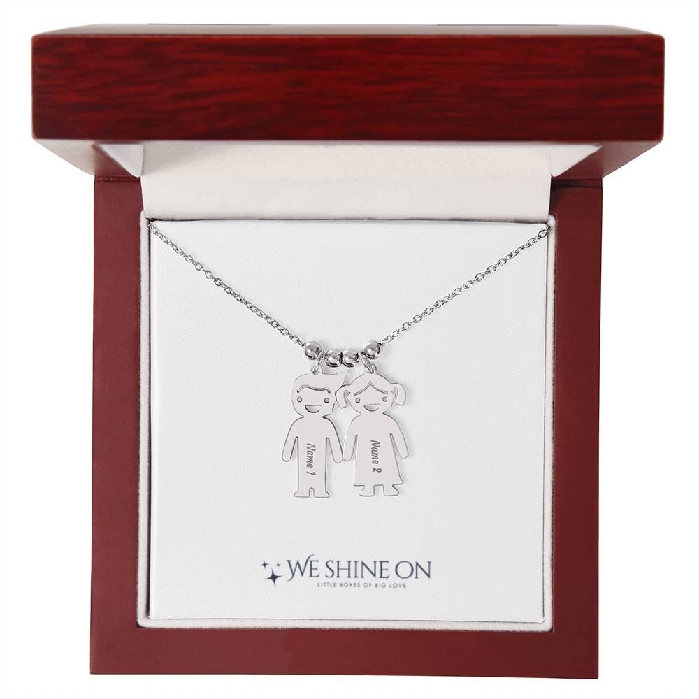 Engraved Kid Charm Necklace *