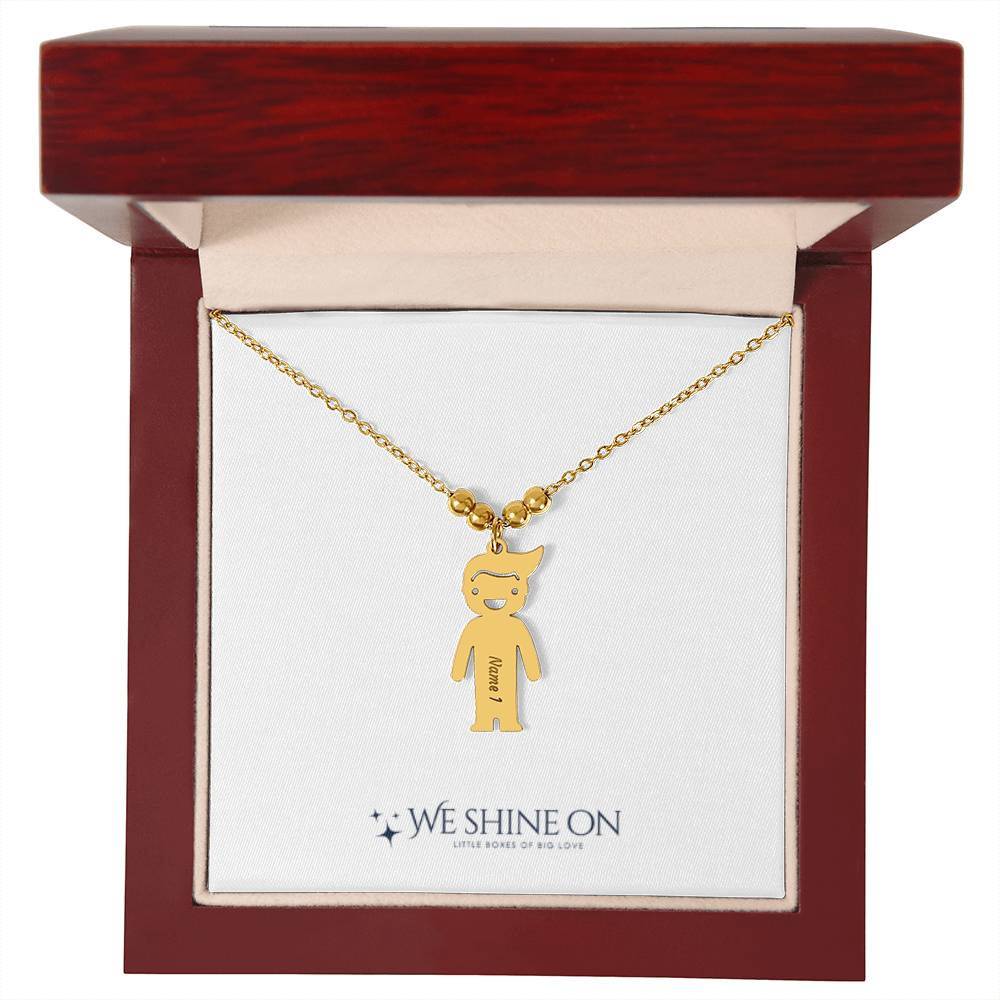 Engraved Kid Charm Necklace *