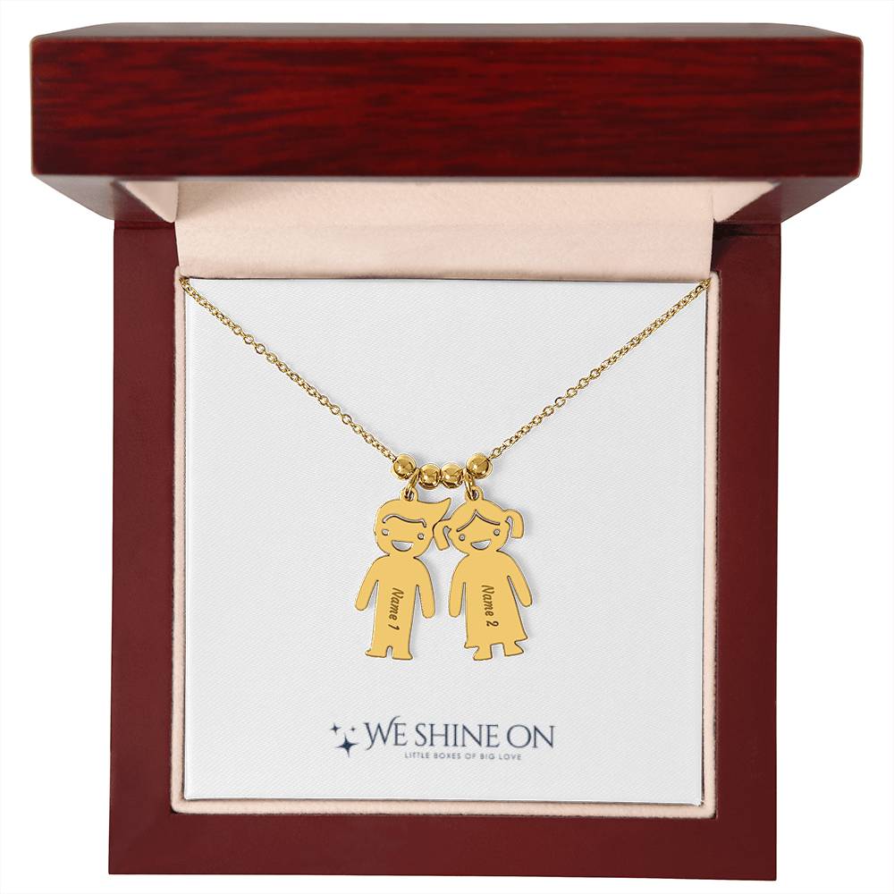 Engraved Kid Charm Necklace *