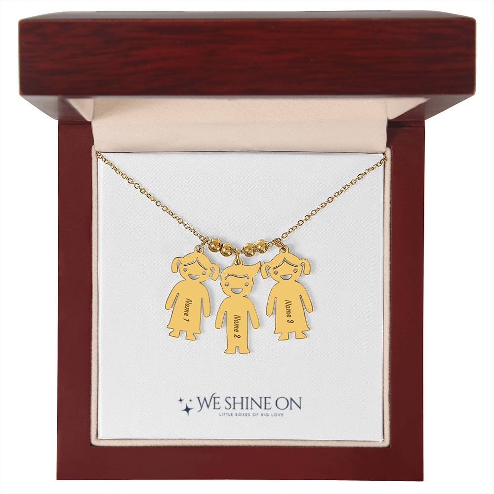 Engraved Kid Charm Necklace *